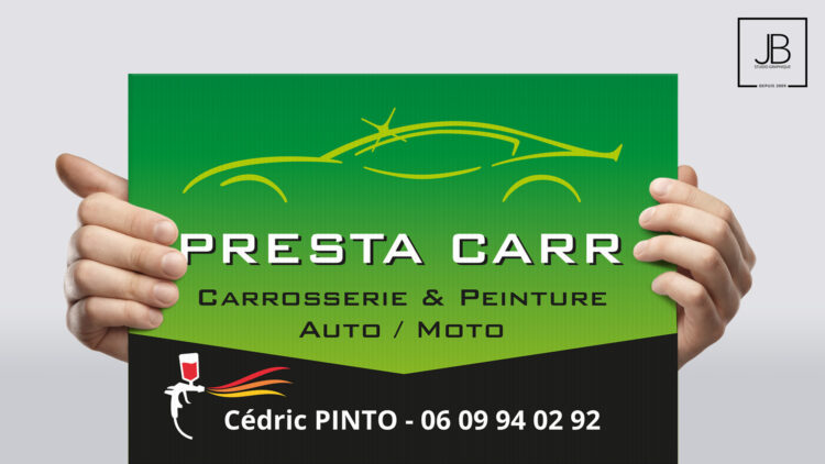 Panneau publicitaire Presta Carr
